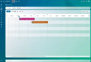Timeline/Gantt chart with milestones