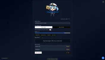 Background removal toggle in the web UI