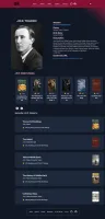 Author page in dark mode