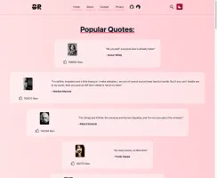 Quotes page in light mode