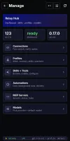 Hermes-Relay Manage screen