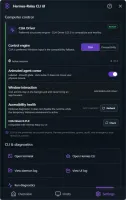 Hermes-Relay CLI UI settings and CUA driver