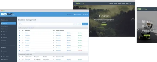 REDAXO backend screenshot showing the interface