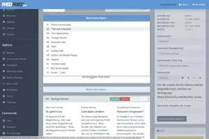 Module/block content editing interface