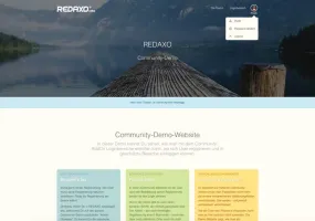 Community demo with user login areas