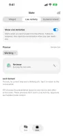 Live Activity on Lock Screen with bot status and thinking orb