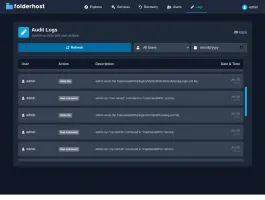 FolderHost recovery bin interface