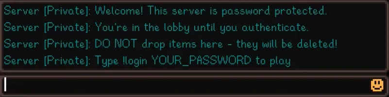 Password protection lobby screen