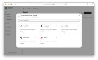 Create database from template (PostgreSQL, MySQL, etc.)