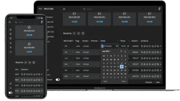 MiroTalk WEB dashboard showing meeting rooms and scheduling interface
