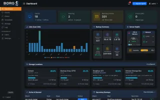 Dashboard in dark theme