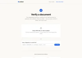 The Let's Seal verification portal