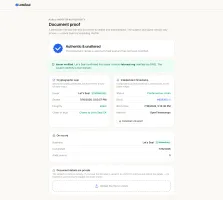 A Let's Seal proof page with plain-English verdict and evidence