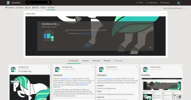 Socialhome profile view showing federated content