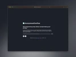Home page in dark mode