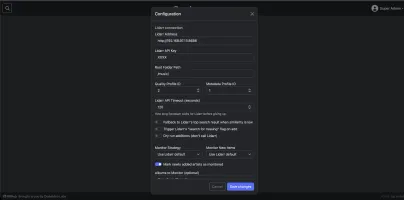 Configuration page