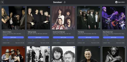 Artist suggestions grid