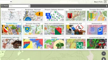 Theme switcher for thematic map views
