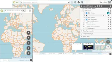 Map and layer tree interface