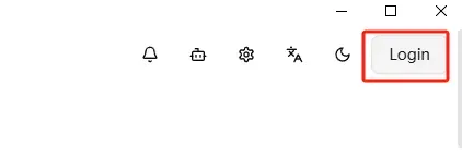 Homepage Log In button for accessing API models