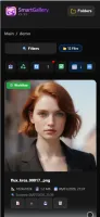 Mobile interface showing responsive grid view for browsing and culling on phone