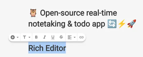 Editor toolbar with formatting options