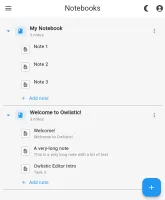 Notebooks view