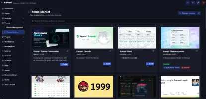 Theme Market for browsing available themes