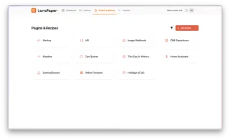 LaraPaper web UI screen generation interface