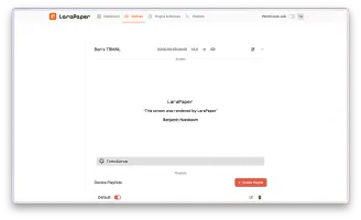 LaraPaper web UI settings page