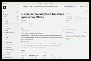 Record detail with audit trail and review history