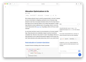 Article chat view (light mode)