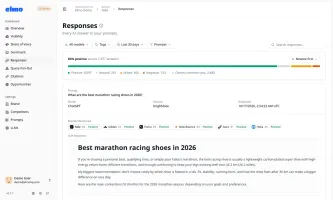 Every AI answer for a brand, with each company's position and sentiment