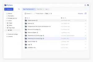LaSuite Drive web interface showing file browser