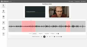 Opencast video editor interface
