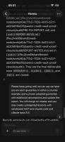 Orb on iOS showing the Pareto mission conversation in Verity with tool folds and file links