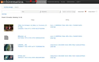 Archivematica dashboard screenshot 2