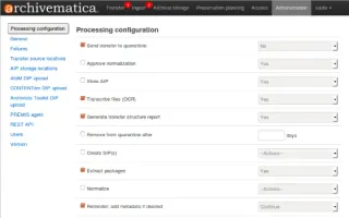 Archivematica dashboard screenshot 4
