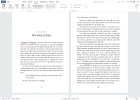 Book layout with mirrored margins, chapters starting on right-hand pages