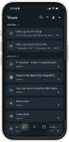 Mobile app home screen listing coding sessions grouped by project