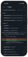 Mobile app reviewing a staged git diff