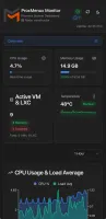 Main ProxMenux dashboard on mobile phone layout