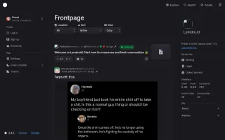 Photon front page, cozy layout (dark)