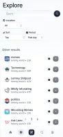 Photon communities page on mobile (light)