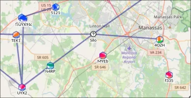 Approximate node position on map with question mark