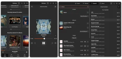 Euterpe GTK standalone client for Linux desktop and mobile