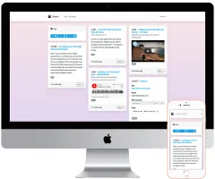 Shaark homepage showing content cards