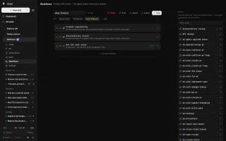 Workflow builder node graph for creating YAML pipelines