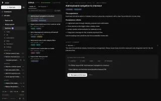 GitHub issues integration showing issue handoff to agent
