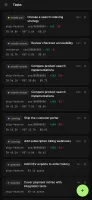 Task list on mobile